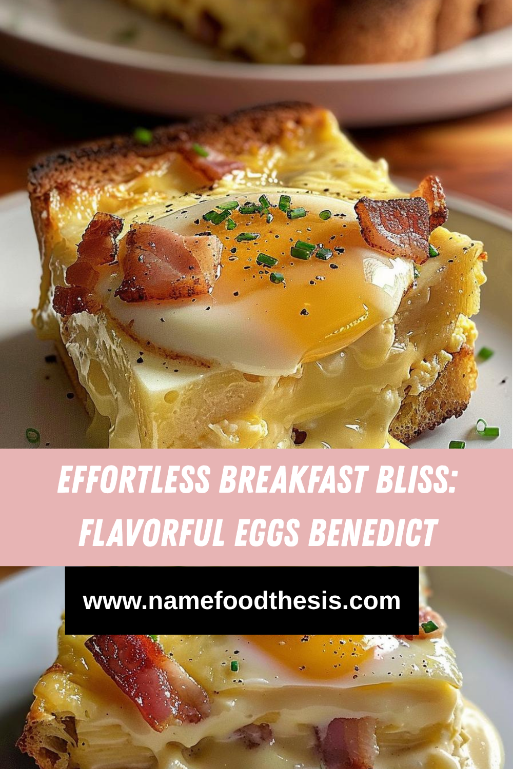 Brunch-Perfect Benedict Casserole Tasty Eggs Benedict Casserole with English Muffins and Canadian Bacon