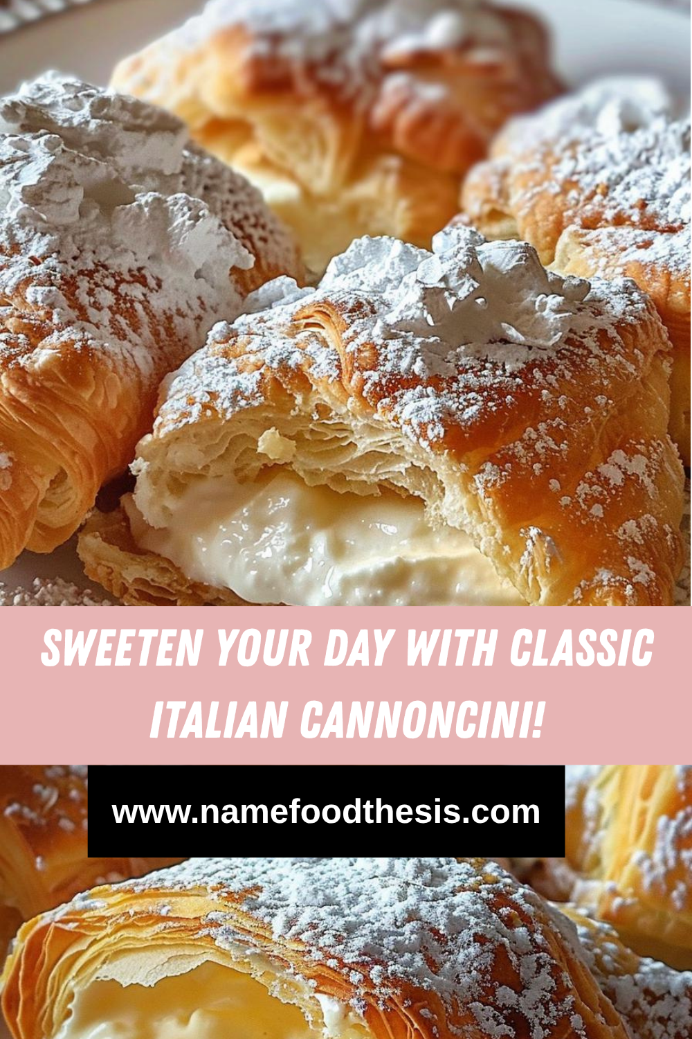Homemade Ricotta Cannoncini Homemade cannoncini an Italian pastry recipe with ricotta filling