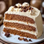Delicious chai cake topped with creamy frosting and spices