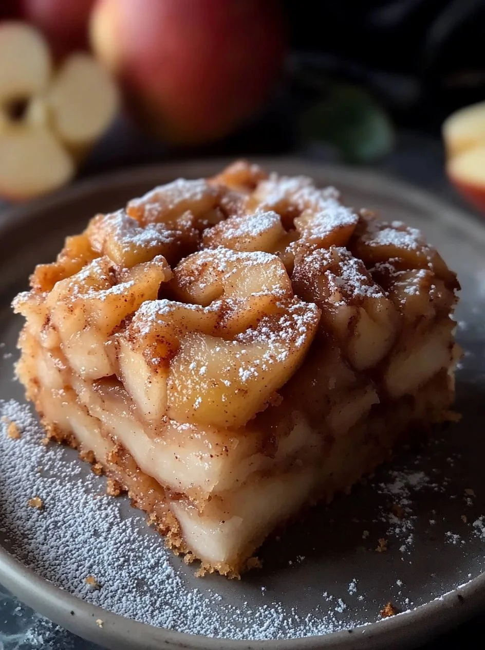 CINNAMON ROLL APPLE CAKE 😍 2 Deliciously moist cinnamon roll apple cake topped with sweet icing
