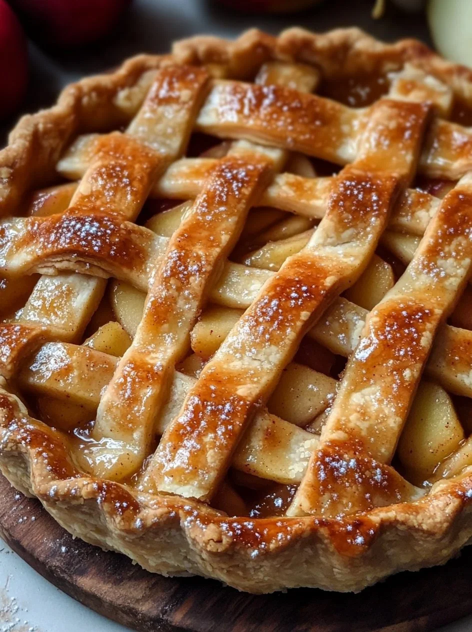 Homemade Apple Pie 2 Delicious homemade apple pie with a golden crust and fresh apples