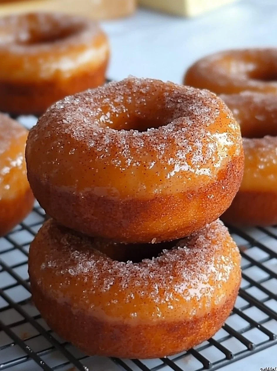 Pumpkin Spice Donuts 2 Delicious pumpkin spice donuts topped with cinnamon and sugar