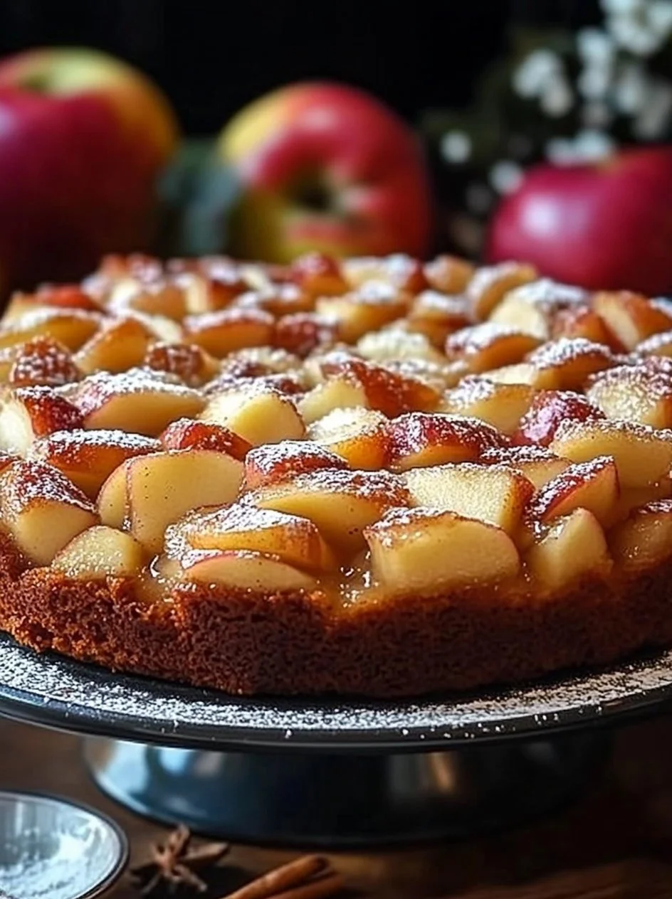 Swedish Apple Cake 2 Delicious homemade Swedish apple cake with fresh apples and spices.