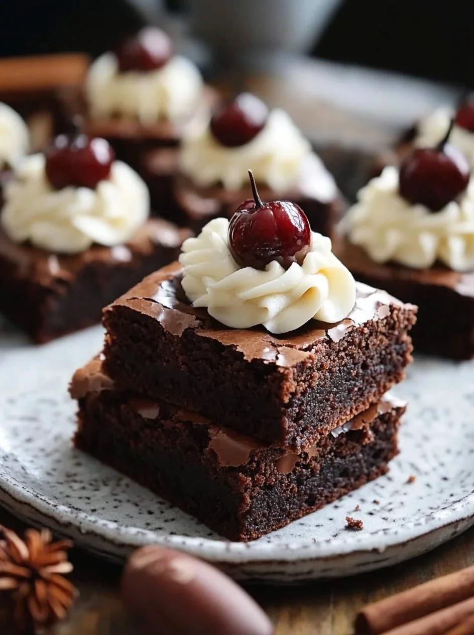 Ultimate Festive Brownie 2 Delicious ultimate festive brownie topped with holiday decorations