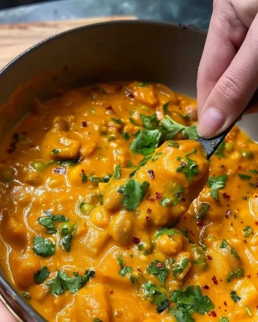 Butternut Squash Butter Bean Curry 2 Bowl of butternut squash butter bean curry garnished with cilantro