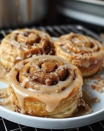 Cinnamon Roll Cookies 2 Delicious cinnamon roll cookies topped with icing and cinnamon sugar