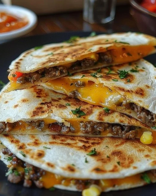 Smashburger Quesadillas featuring melted cheese and savory fillings
