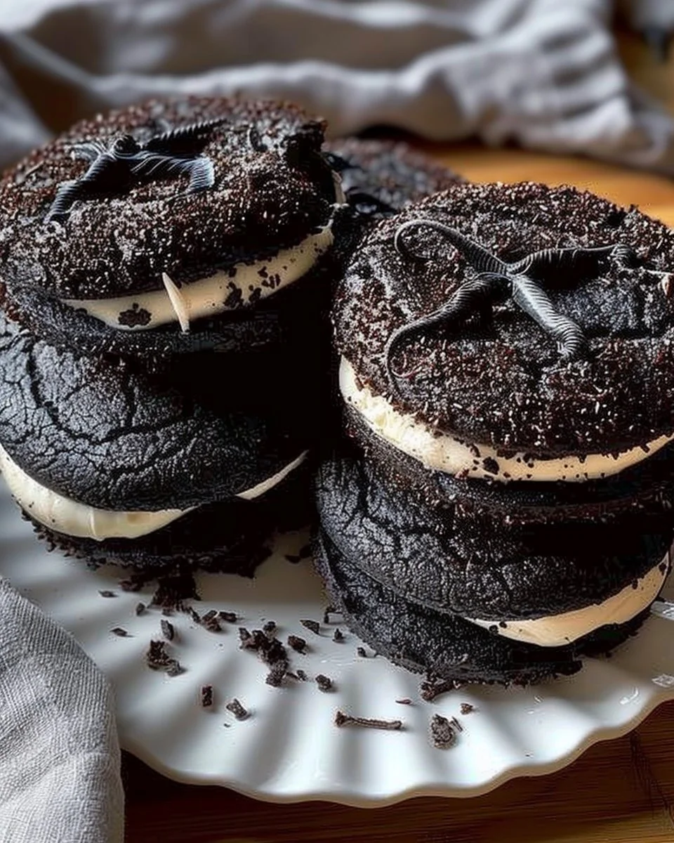 Black Velvet Cheesecake Cookies 2 Black Velvet Cheesecake Cookies with chocolate and cheesecake flavors