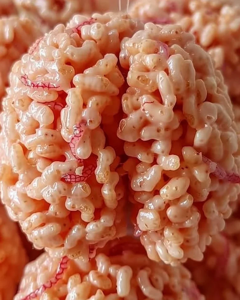 Creative Rice Krispies brains for Halloween treats or parties